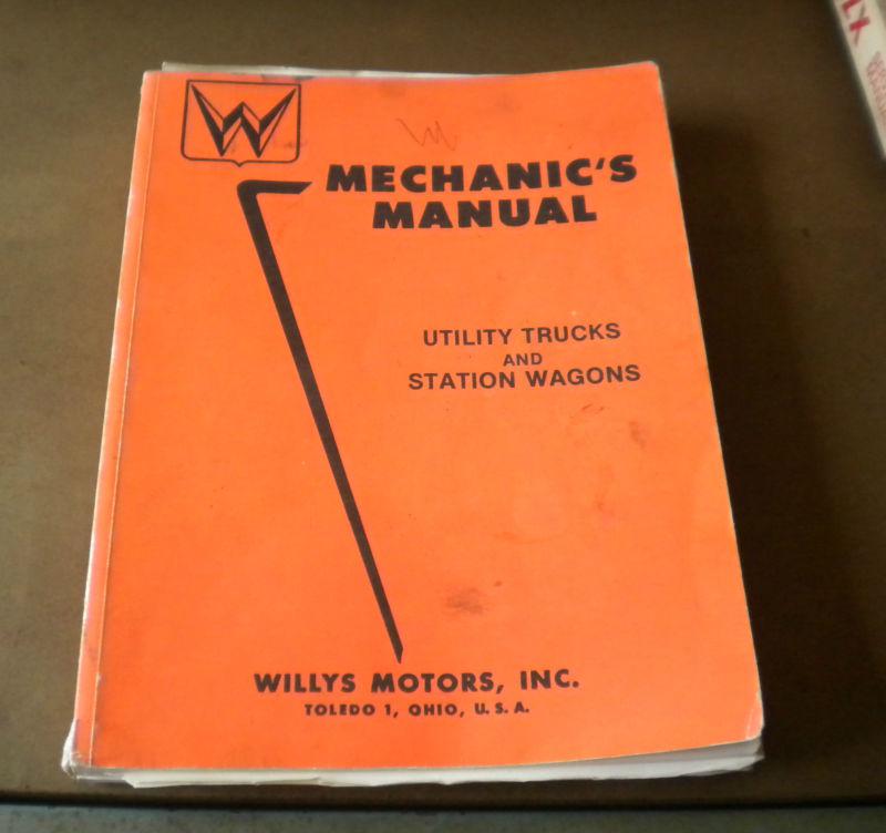 Willys jeep pickup station wagon shop manual overland truck repair 1948-1956