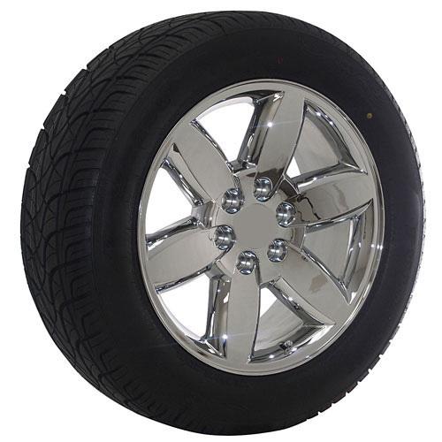 20" chrome chevy silverado suburban tahoe avalanche wheels rims &  tires package