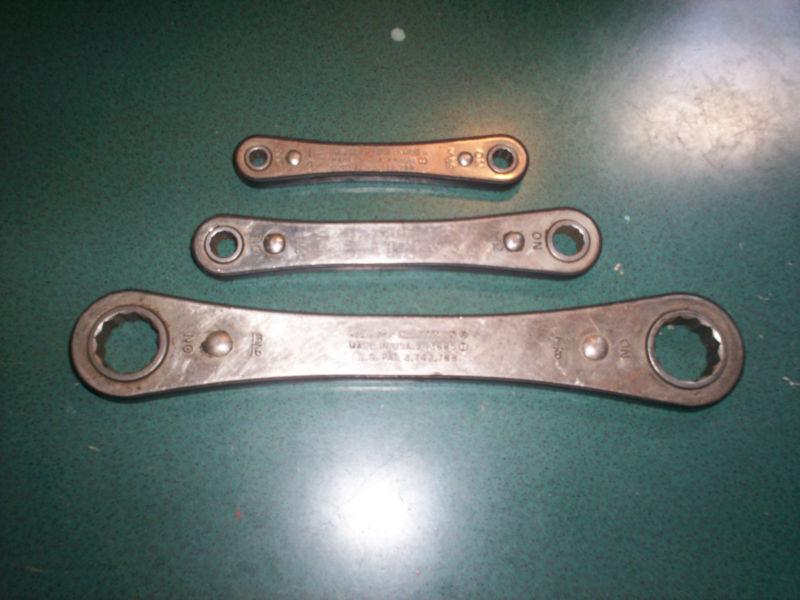 Sears/craftsman vintage 12 point box end ratchet wrench 3 pc works great