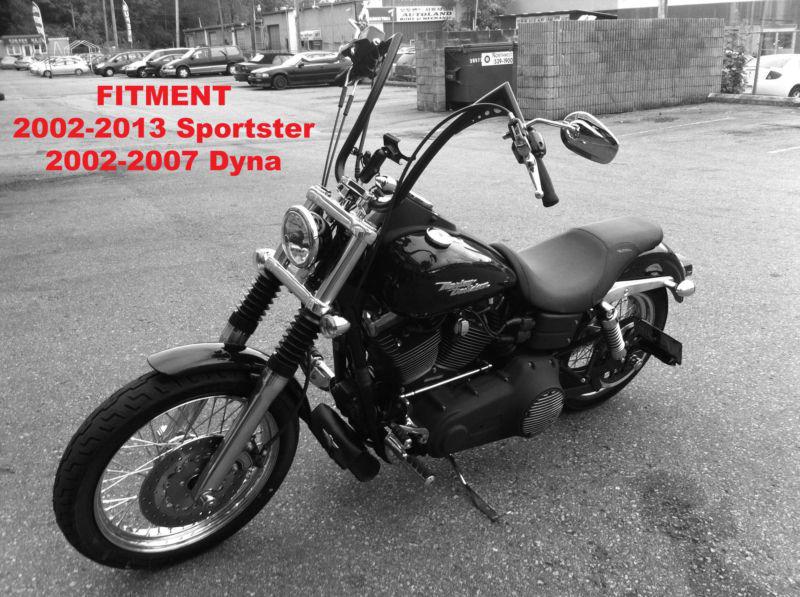Harley davidson dyna sportster iron 48 72 nightster turn signal relocation black