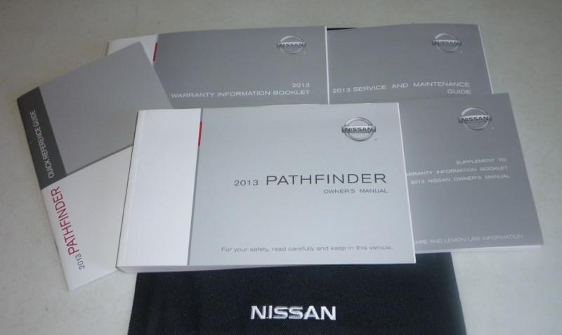 2013 nissan pathfinder owners manual set 13 guide w/case