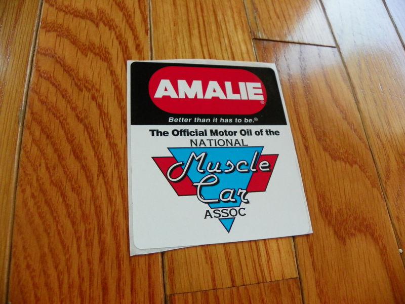 Amalie the official motor oil national muscle car assoc. vintage sticker 