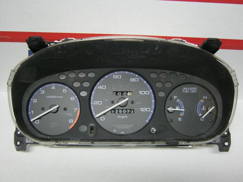 Find 97 98 99 00 HONDA CIVIC INSTRUMENT GAUGE CLUSTER 125K SPEEDOMETER W TACH MT EX in