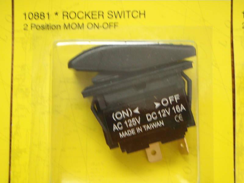 Rocker switch black 2 position mom (on) off 10881  