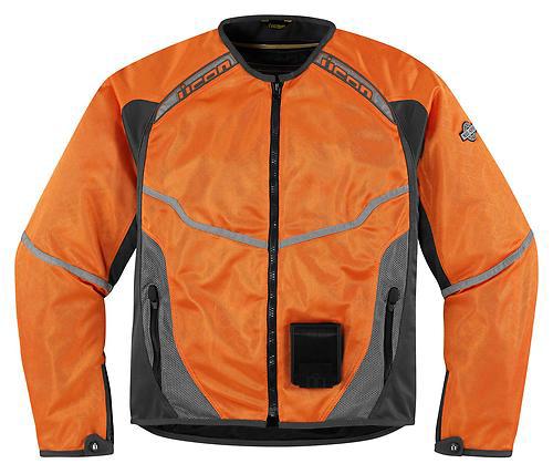 New icon anthem adult mesh jacket, mil-spec orange, xl