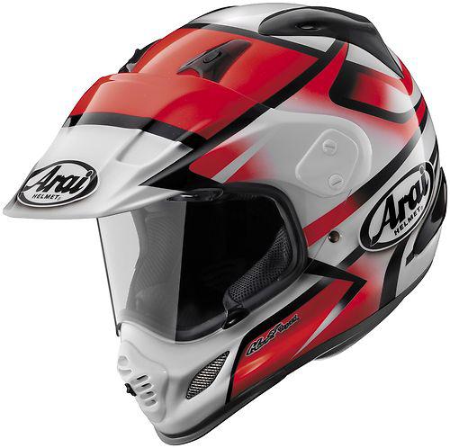 Arai visor for xd4 motorcycle helmet - diamante red/white