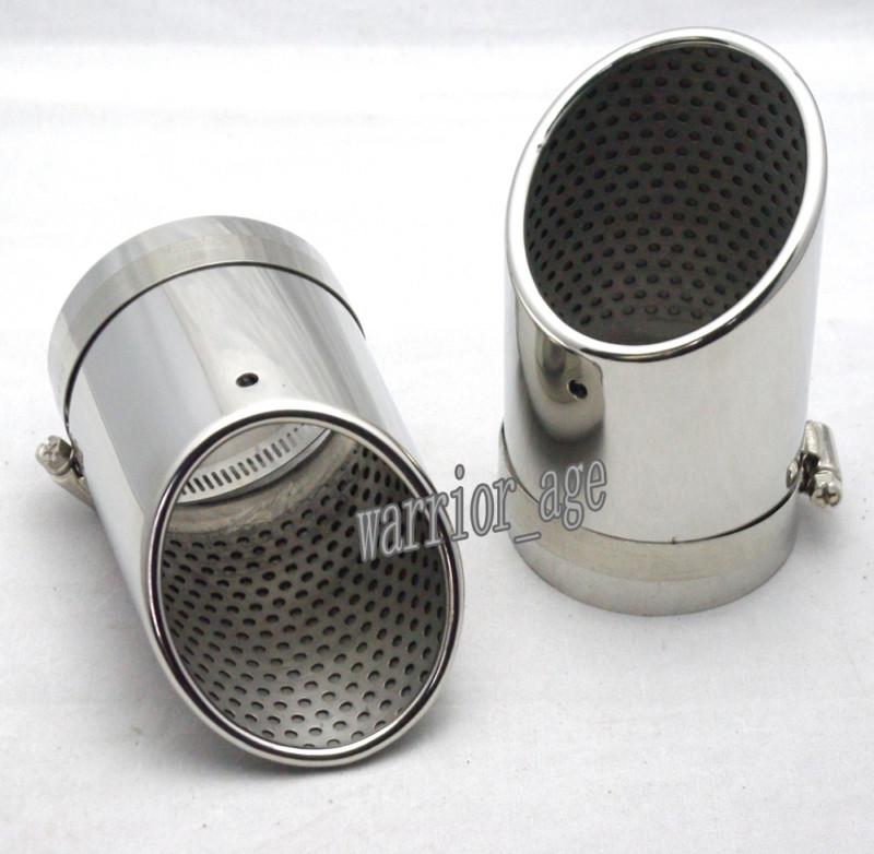2 vw chrome exhaust muffler tip pipes for vw cc tiguan quality