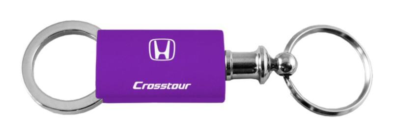 Honda crosstour purple anodized aluminum valet keychain / key fob engraved in u