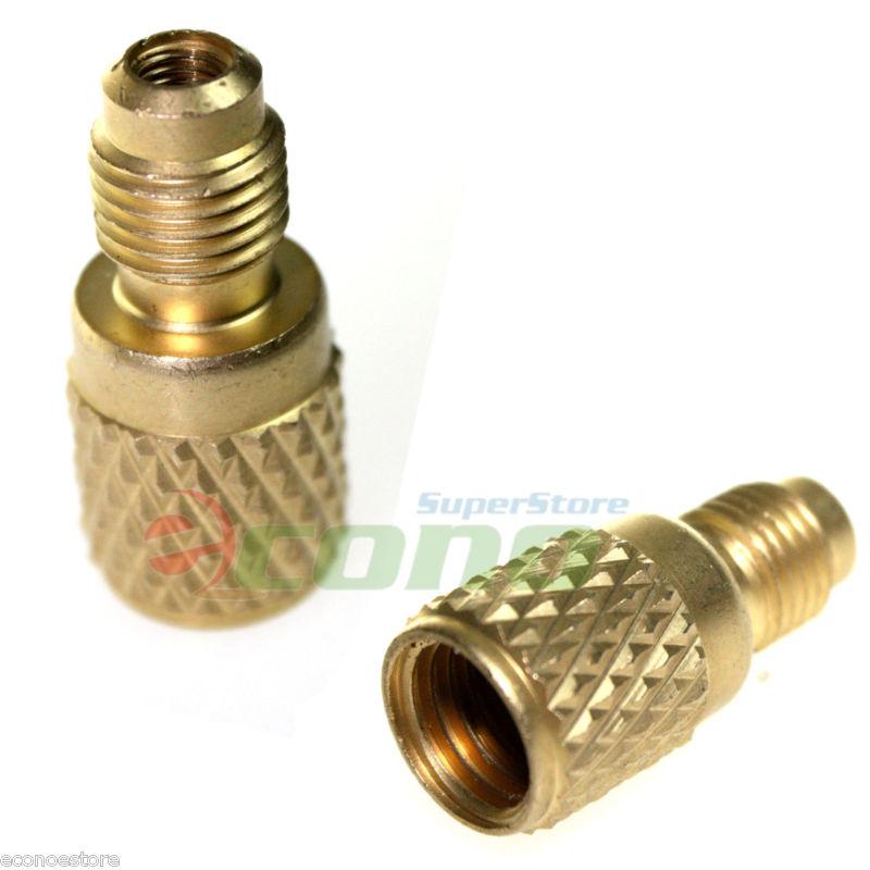 R134a brass adapter 1/4" male to 1/2" acme female charging hose to vacuum pump 