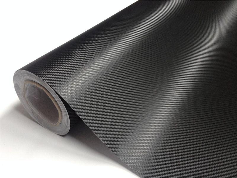 5 ft x 5 ft 60" black 3d carbon fiber vinyl sheet textured mirror wrapping film