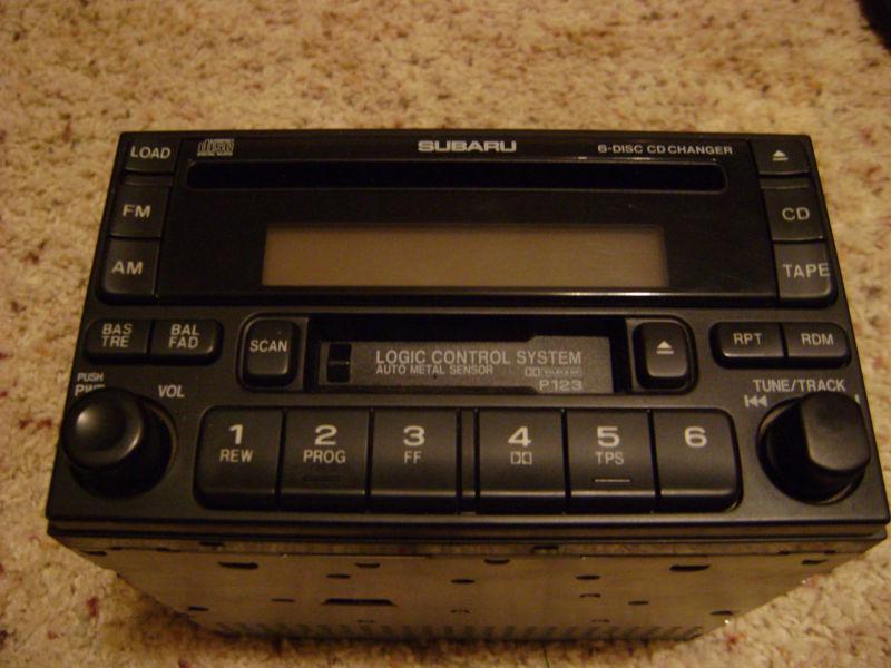 2002 subaru impreza wrx radio factory 6-disc cd changer oem cassette player