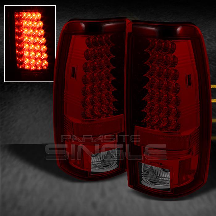 Red smoked 03-06 silverado sierra philips-led perform tail lights brake lamps