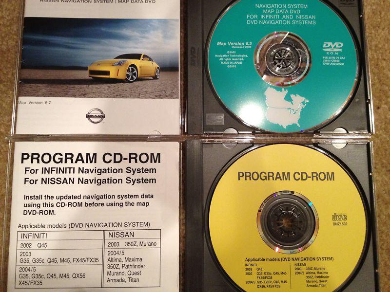 Nissan-infiniti-navigationsystem- map version 6.2 -dvd & program cd oem 2004/05 