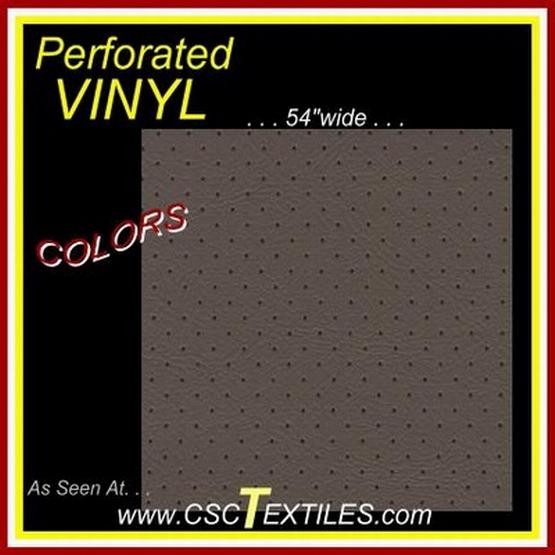 Headliner perforated 54"w vinyl 5yds fabric - for cabin fire retardant, rv, prof