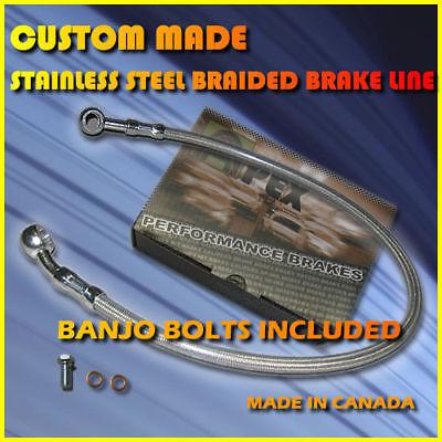 Chopper custom stainless steel 3 brake lines hose kit
