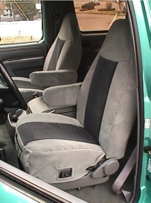 Exact seat covers: 1992-1996 ford bronco front bucket set in gray velour
