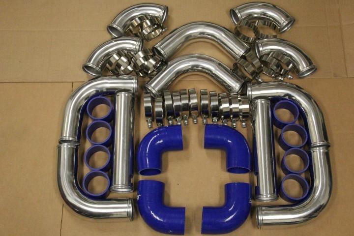 Blue 3" turbo intercooler piping kit+coupler+clamp audi a3 a4 s4 a5 tt rs4 rs6