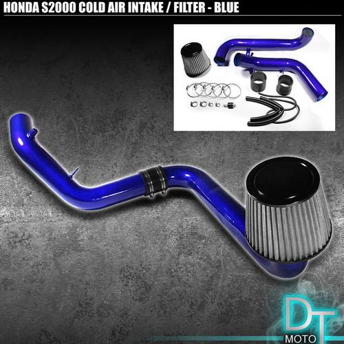 Stainless washable cone filter+ cold air intake 00-03 s2000 2.0l 04-07 2.2l blue