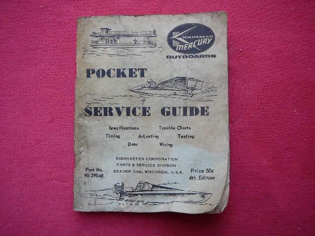 1959 - 1964 mercury outboard motor pocket service guide manual original 