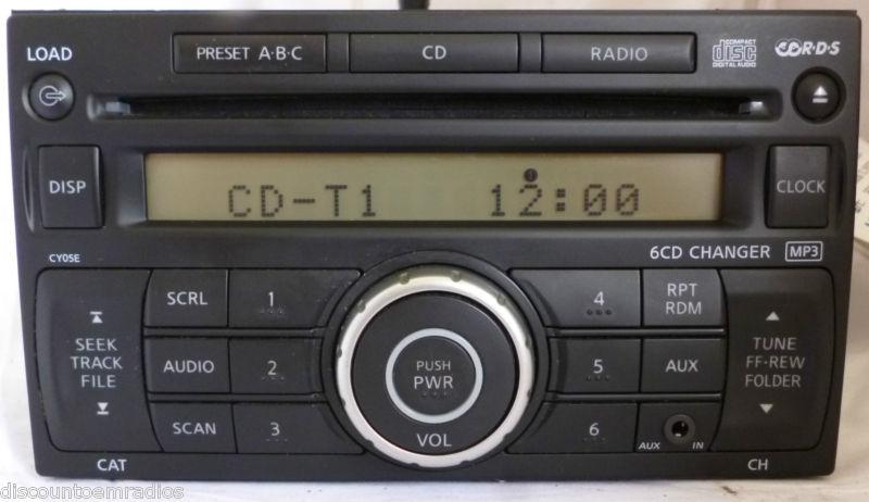 07-09 nissan versa radio 6 disc cd player 28185-em33b cy05e  b