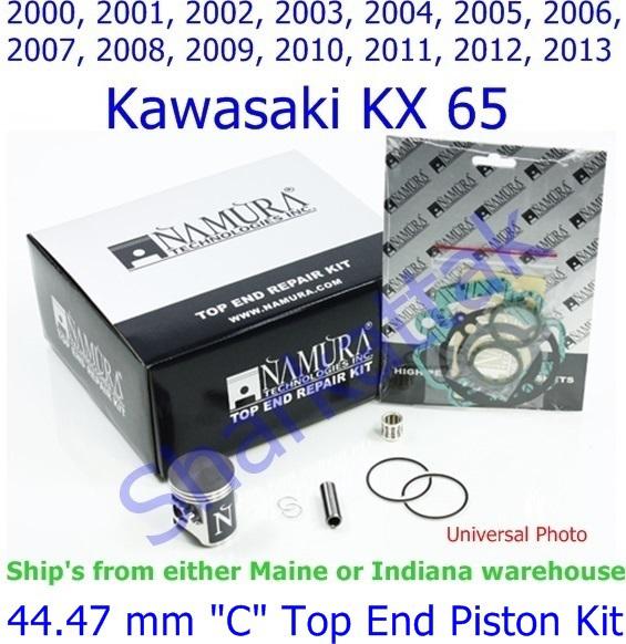 2000-2013 kawasaki kx 65 namura 44.47 mm "c" top end piston kit 