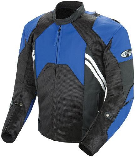 New joe rocket radar leather jacket, blue/black, 44