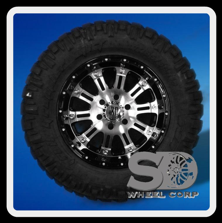 18' xd hoss machined /285-65-18 nitto trail grappler mt