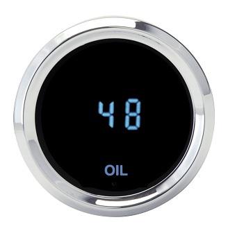 Dakota digital universal round oil pressure gauge blue display 0-150psi slx-03-1
