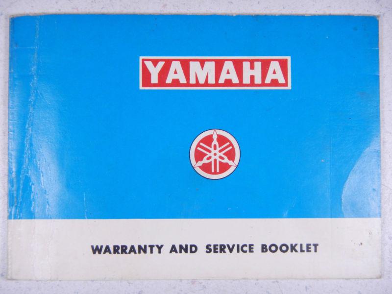 65 yamaha warranty & service coupon booklet 1965 yds1 yds3c yd1 y22