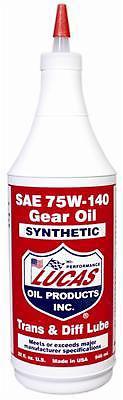 Lucas oil 10121-1 gear lube synthetic 75w140 one qt. each