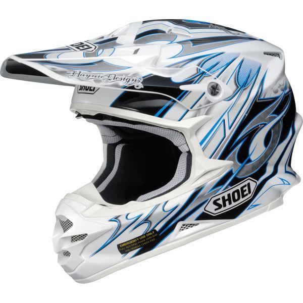 Blue/white m shoei vfx-w k-dub 3 helmet 2013 model