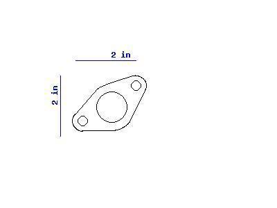 Honda atc ct trx c 70 carb intake insulator gasket 16201-086-700 , 16201-086-701