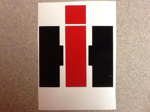 2 international  harvester decal combine truck tractor 10 x 9.5 inches