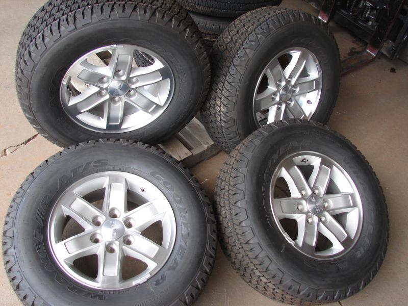 4-17" sierra yukon tahoe silverado z71 wheels rims goodyear ats tires 