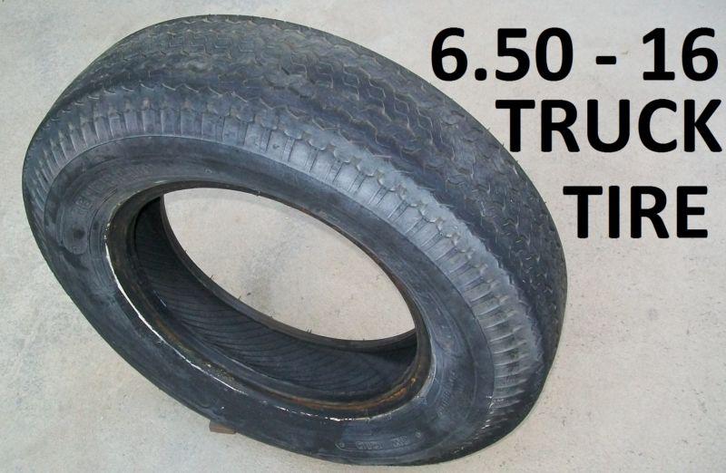 1 used ★ 6.50-16 lt vintage truck blackwall tire for dodge ford chevy pickup car