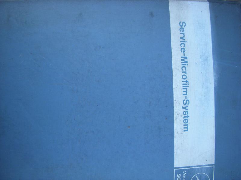 Mercedes microfiche service workshop procedures & information 1970 to 1980