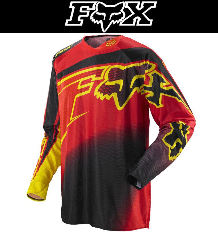 Fox racing 360 flight red yellow dirt bike jersey motocross mx atv 2014