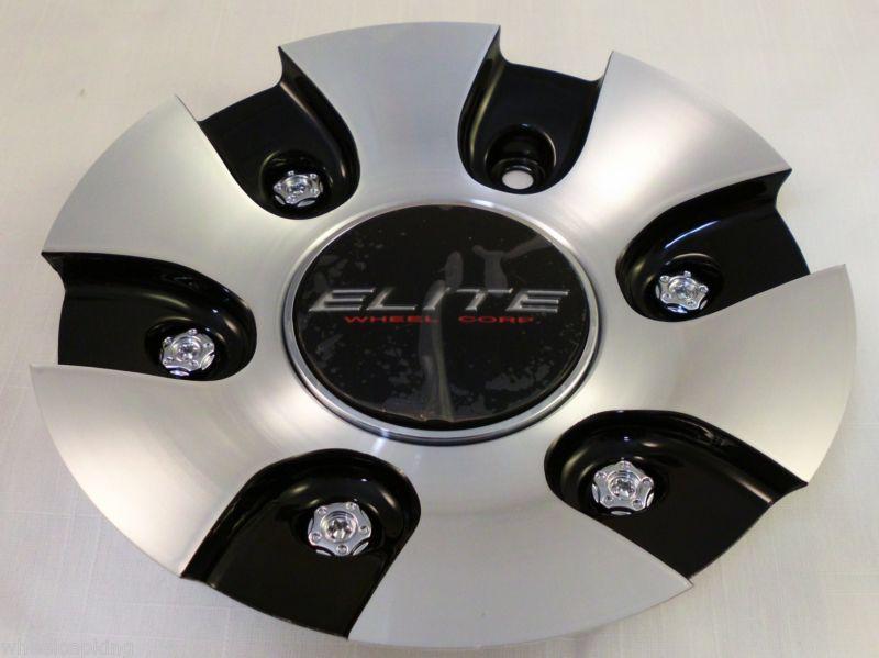 Elite wheels chrome/black custom wheel center cap caps # cap m-771-2