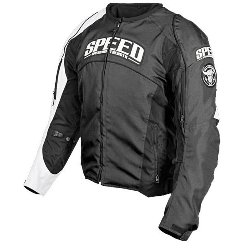 Speed and strength top dead center textile jacket black