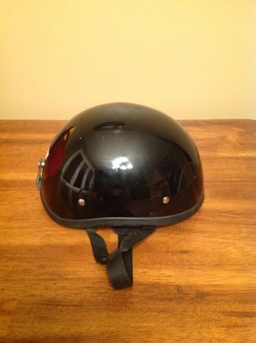  motorcycle half helmet black dot xl