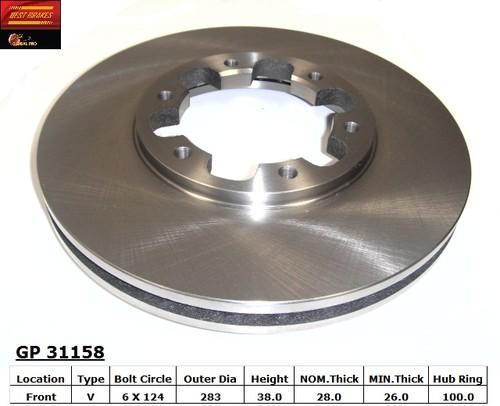 Best brakes usa gp31158 front brake rotor/disc-disc brake rotor