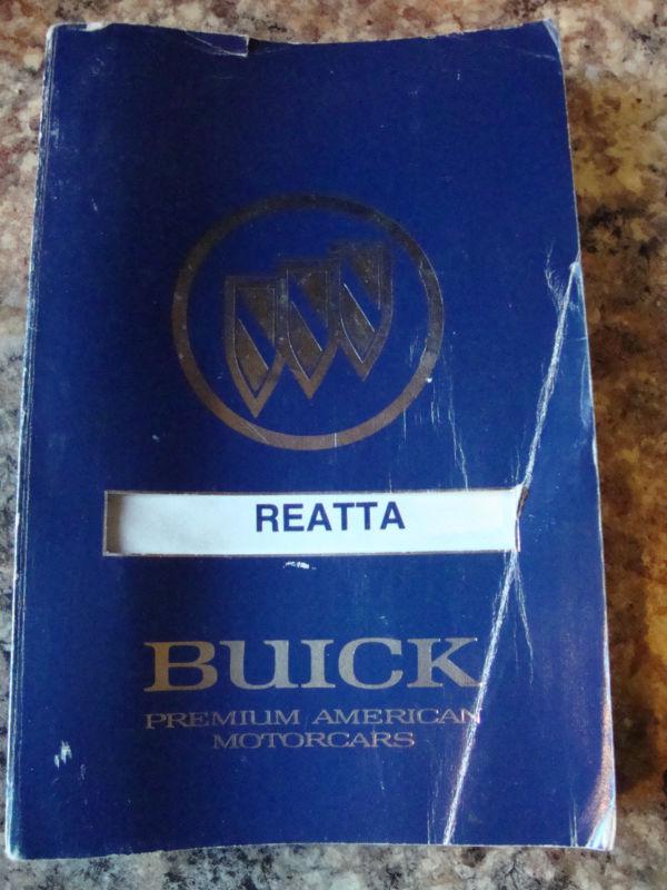 1990 buick reatta owners manual 90 original owner guide book 