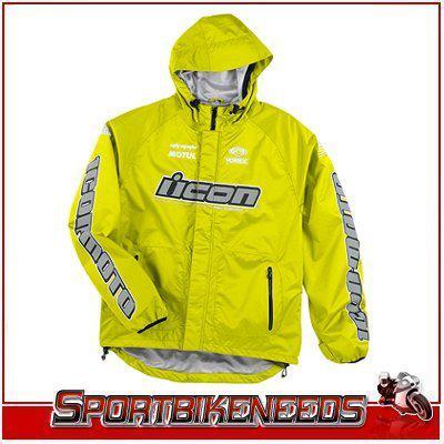 Icon pdx waterproof shell jacket hi-viz yellow xxl 2xl