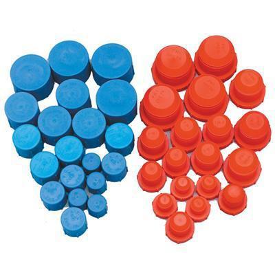 Summit 220025 an caps and plugs plastic 4 caps/4 plugs ea size -6/-8/-10/-12/-16