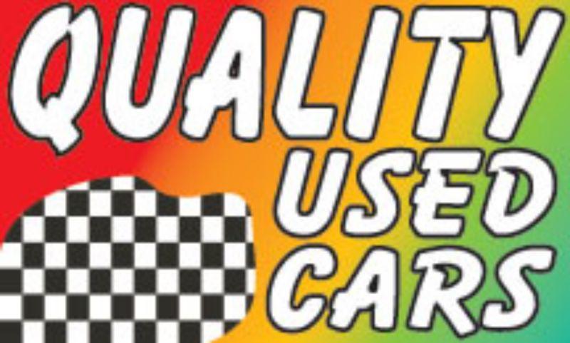 Quality used cars flag sign 3' x 5'  car dealer advertising banner bx*