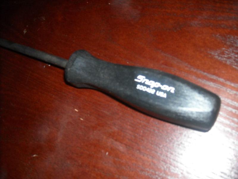 Snap on tool screwdriver driver black classic hard handle long cabinet flathead