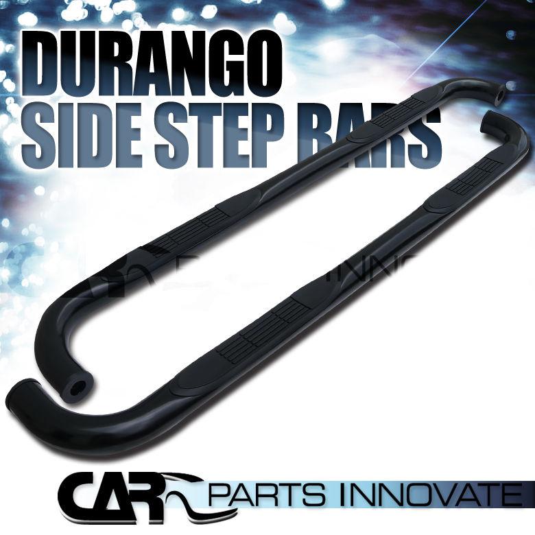 1998-2003 dodge durango 3" black stainless steel side step nerf bars