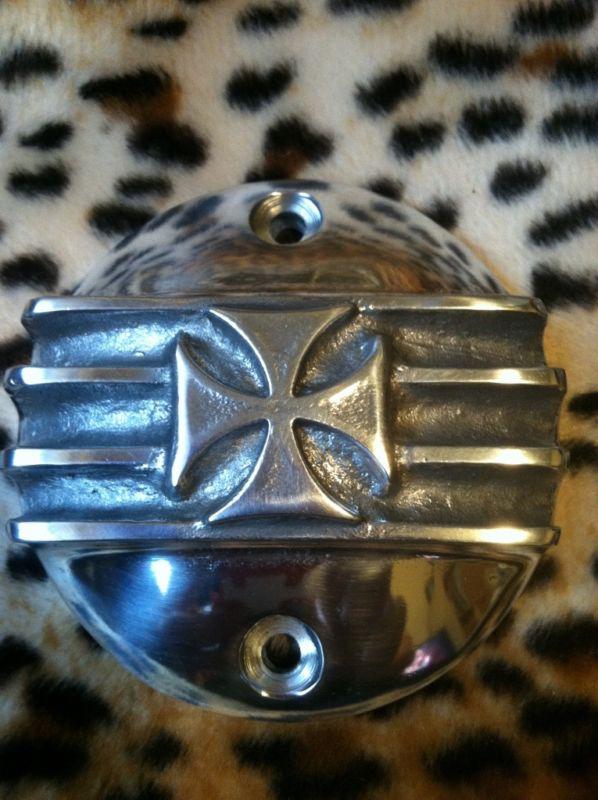 Triumph iron cross chopper bobber cafe finned points cover motorcycle rat rod  