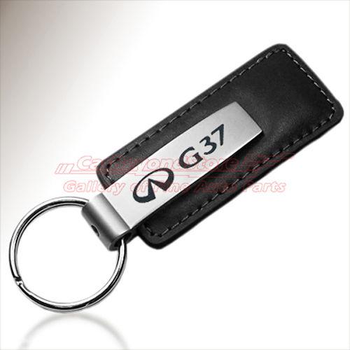 Infiniti g37 black leather key chain, keychain, key ring, free sh + free gift