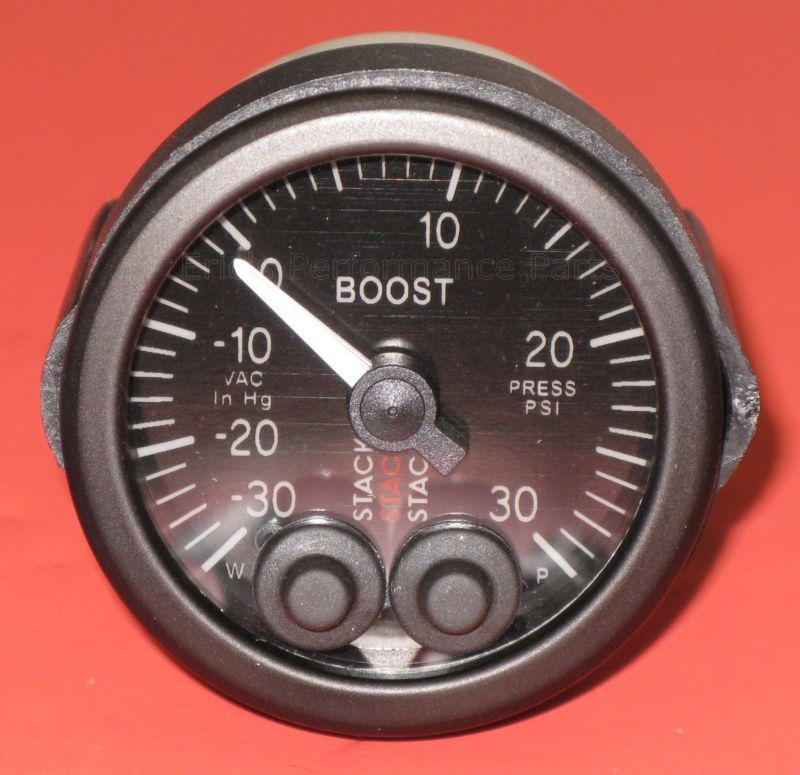 Stack st3512 boost gauge 52mm analog 30"hg vacuum to +30 psig pro control